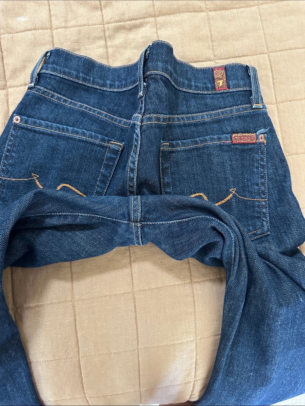 For 7 For All Mankind - Women's Dark Blue Bootcut Denim Jeans - Picture 5 of 6